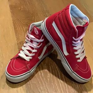 Vans Hightop Suede Red Sneakers. Size: Men’s 4.5 / Women’s 6.0